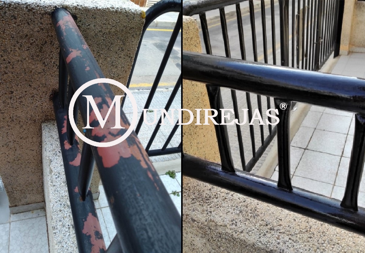 REPINTADO DE REJA O BARANDA EN OBRA